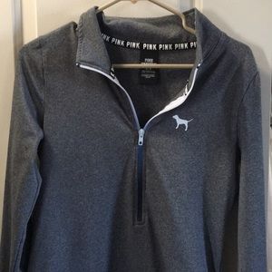 Pink workout half zip
